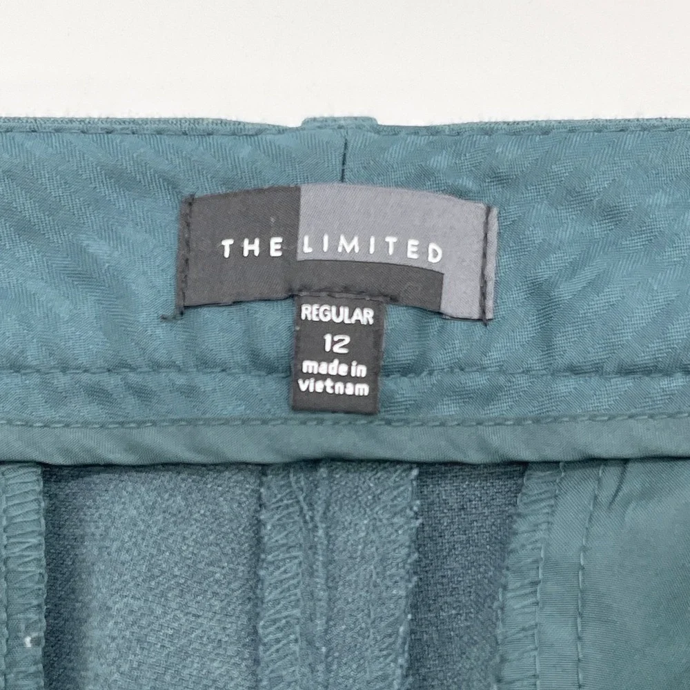The Limited Womens Wide Leg Belted Trousers 12 Old Money Office Chic Minimal